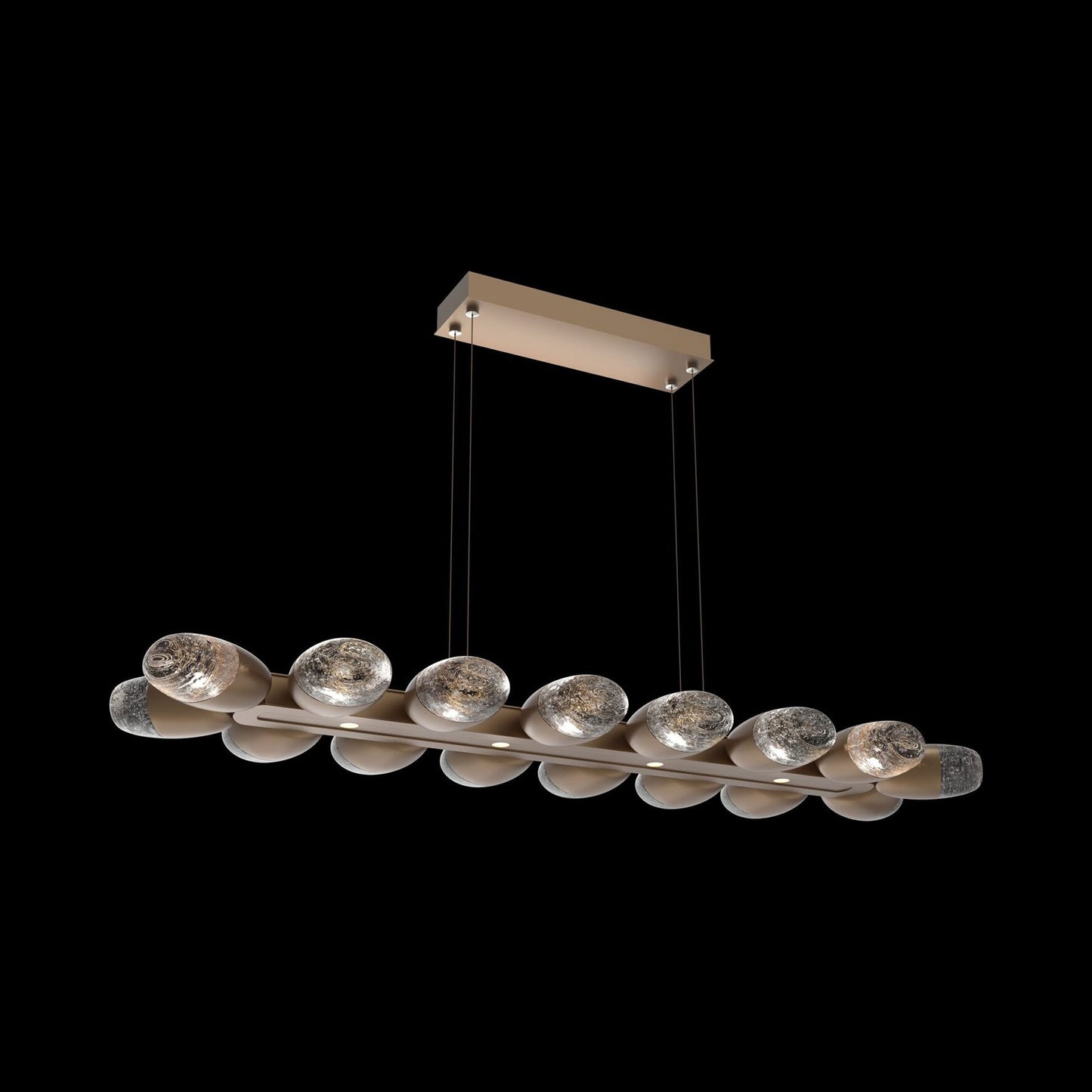 Pebble Linear LED Chandelier in Detail.