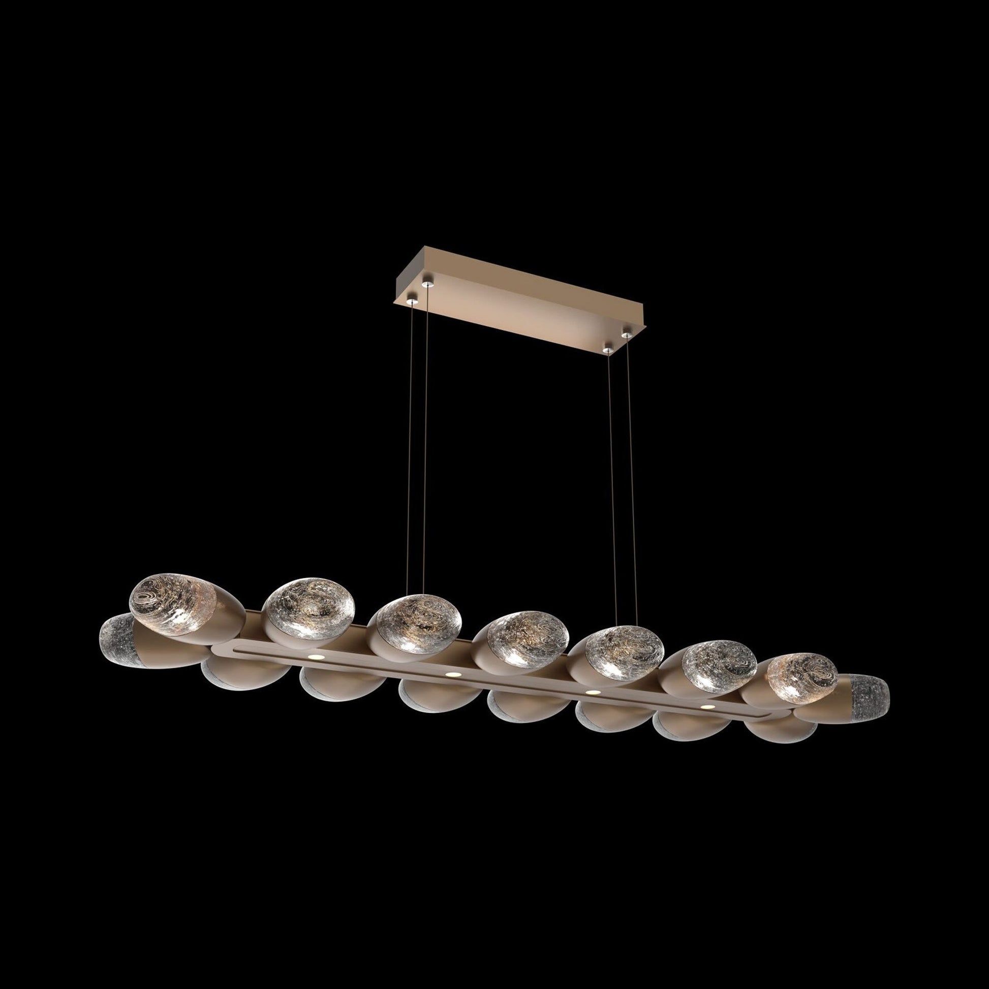 Pebble Linear LED Chandelier in Detail.