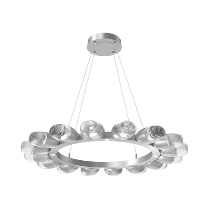 Pebble Ring LED Chandelier in Classic Silver (36.2-Inch).