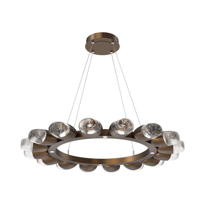 Pebble Ring LED Chandelier in Flat Bronze (36.2-Inch).