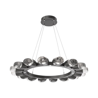 Pebble Ring LED Chandelier in Graphite (36.2-Inch).