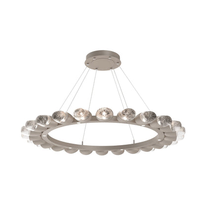 Pebble Ring LED Chandelier in Beige Silver (48.2-Inch).