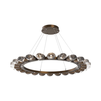 Pebble Ring LED Chandelier in Flat Bronze (48.2-Inch).