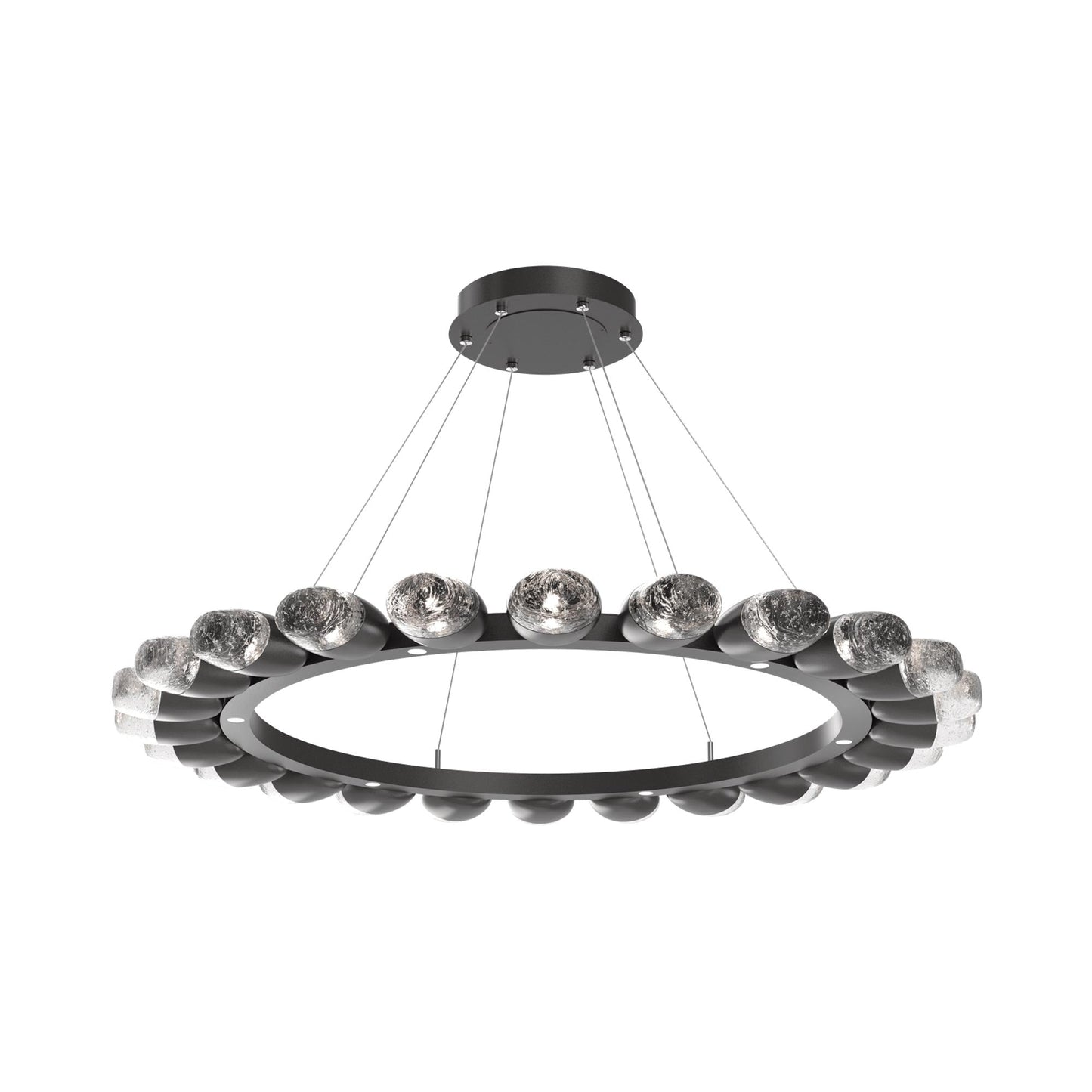 Pebble Ring LED Chandelier in Graphite (48.2-Inch).