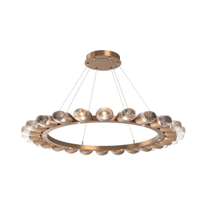 Pebble Ring LED Chandelier in Novel Brass (48.2-Inch).