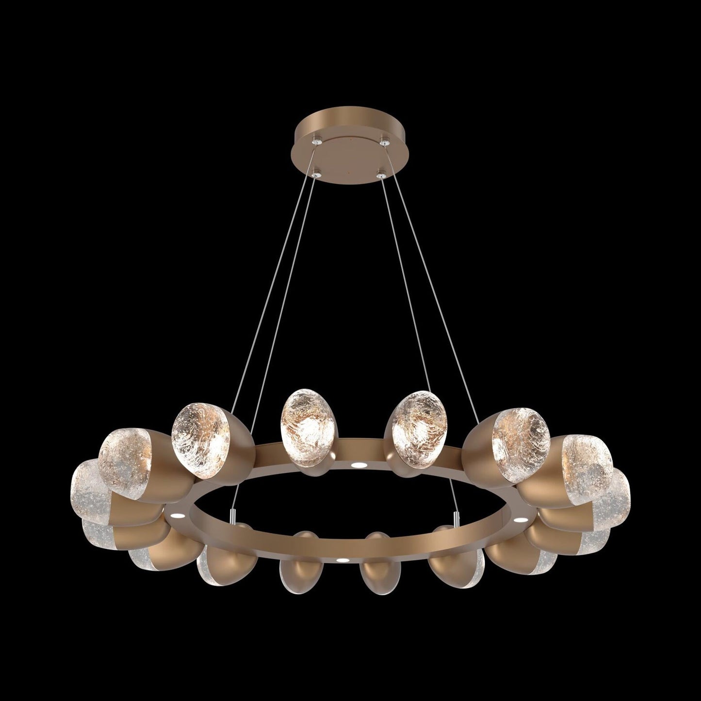 Pebble Ring LED Chandelier in Detail.