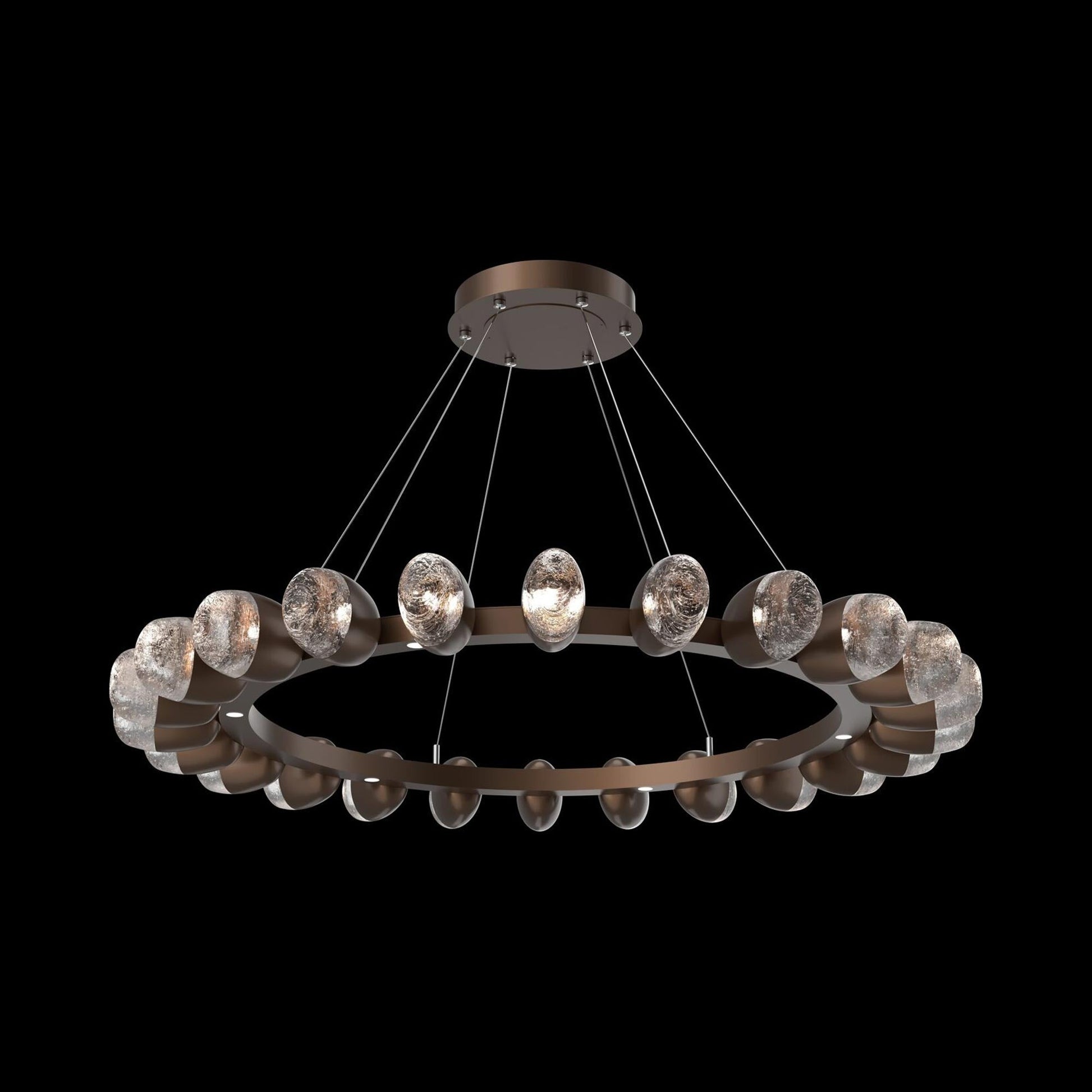 Pebble Ring LED Chandelier in Detail.