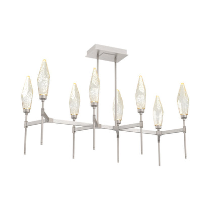 Rock Crystal Belvedere Linear LED Chandelier.