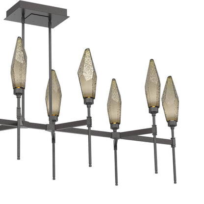 Rock Crystal Belvedere Linear LED Chandelier in Detail.