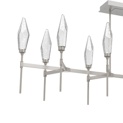 Rock Crystal Belvedere Linear LED Chandelier in Detail.