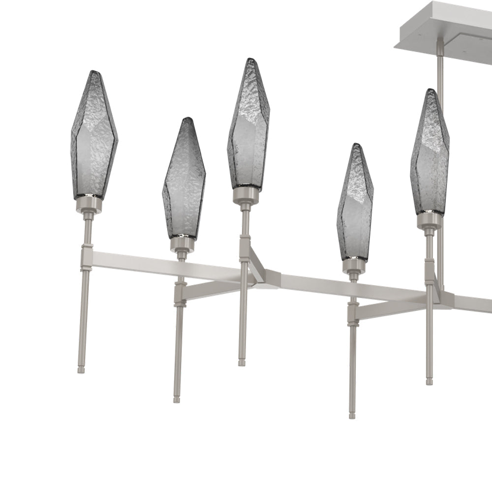 Rock Crystal Belvedere Linear LED Chandelier in Detail.