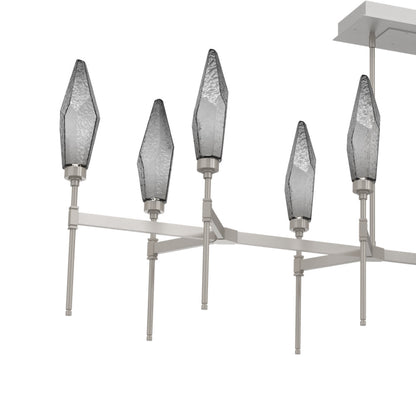 Rock Crystal Belvedere Linear LED Chandelier in Detail.