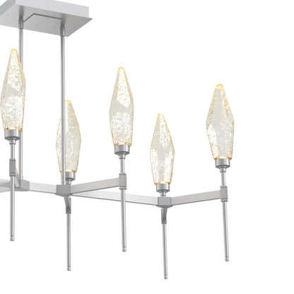 Rock Crystal Belvedere Linear LED Chandelier in Detail.