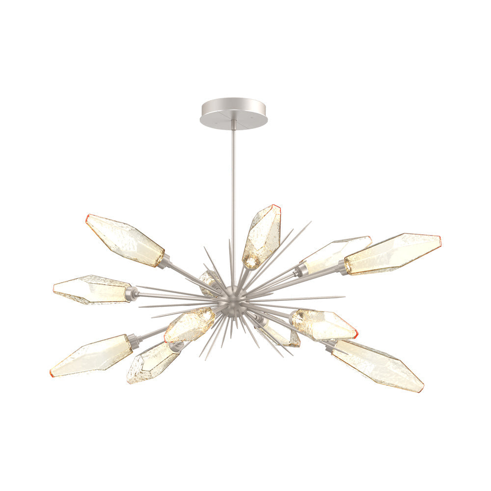 Rock Crystal Oval Starburst LED Chandelier.