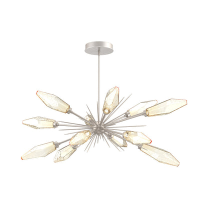 Rock Crystal Oval Starburst LED Chandelier.