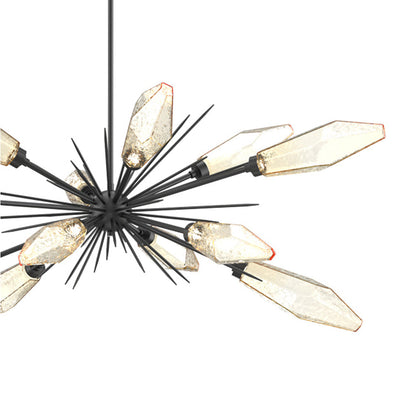 Rock Crystal Oval Starburst LED Chandelier in Detail.