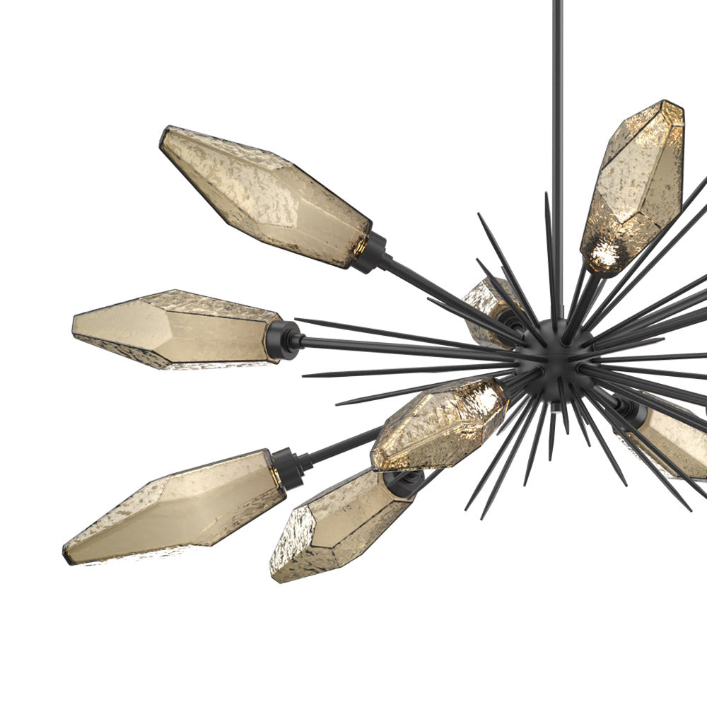 Rock Crystal Oval Starburst LED Chandelier in Detail.