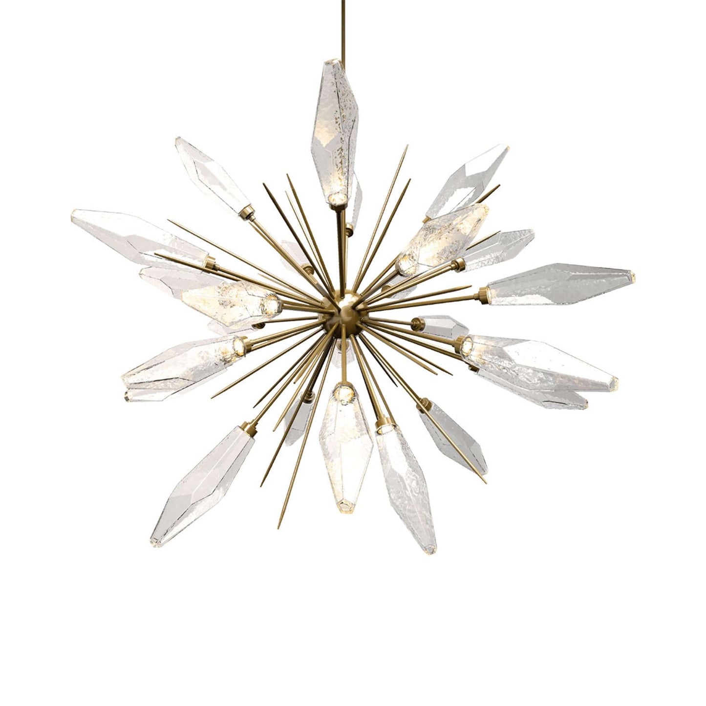 Rock Crystal Oval Starburst LED Chandelier in Detail.