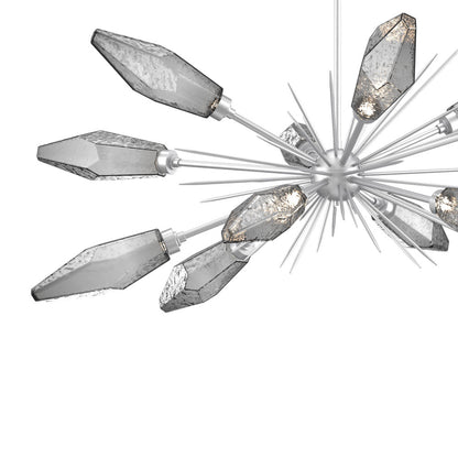 Rock Crystal Oval Starburst LED Chandelier in Detail.