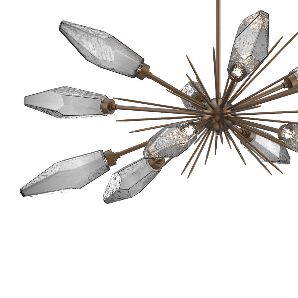Rock Crystal Oval Starburst LED Chandelier in Detail.
