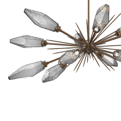 Rock Crystal Oval Starburst LED Chandelier in Detail.