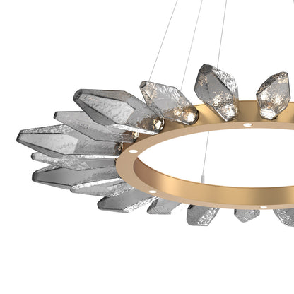 Rock Crystal Radial Ring LED Chandelier in Detail.
