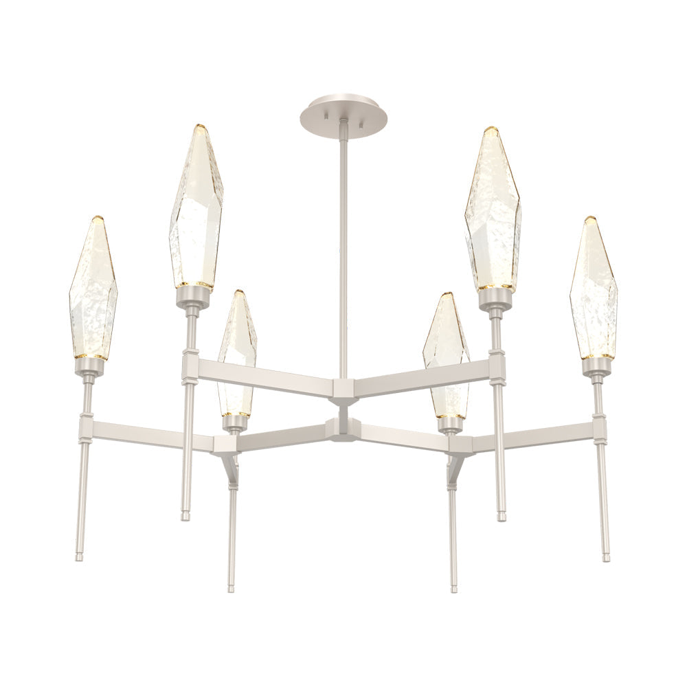 Rock Crystal Round Belvedere LED Chandelier.
