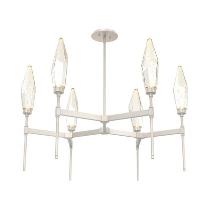 Rock Crystal Round Belvedere LED Chandelier.