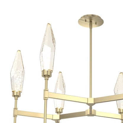 Rock Crystal Round Belvedere LED Chandelier in Detail.