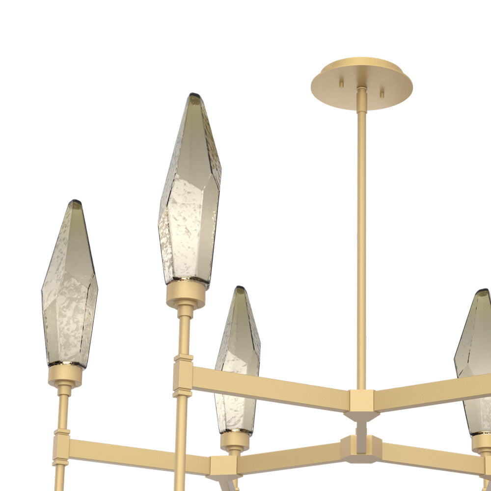 Rock Crystal Round Belvedere LED Chandelier in Detail.