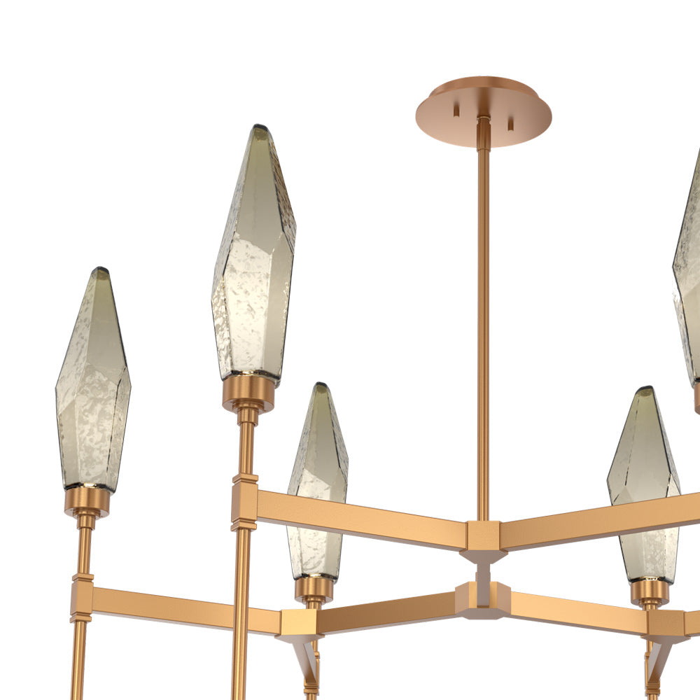 Rock Crystal Round Belvedere LED Chandelier in Detail.