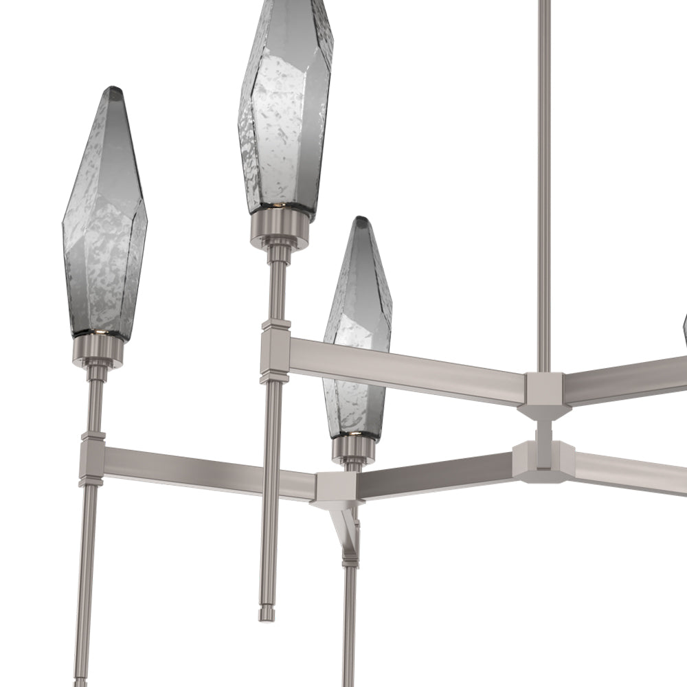 Rock Crystal Round Belvedere LED Chandelier in Detail.