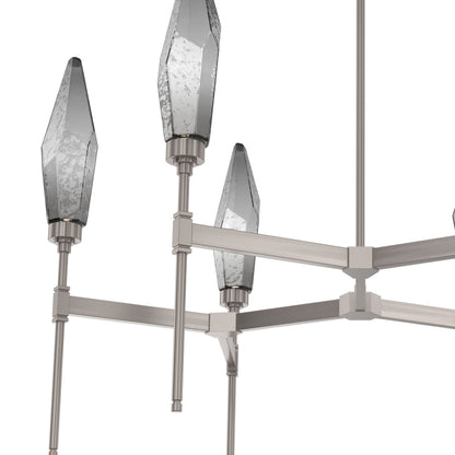 Rock Crystal Round Belvedere LED Chandelier in Detail.