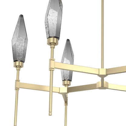 Rock Crystal Round Belvedere LED Chandelier in Detail.