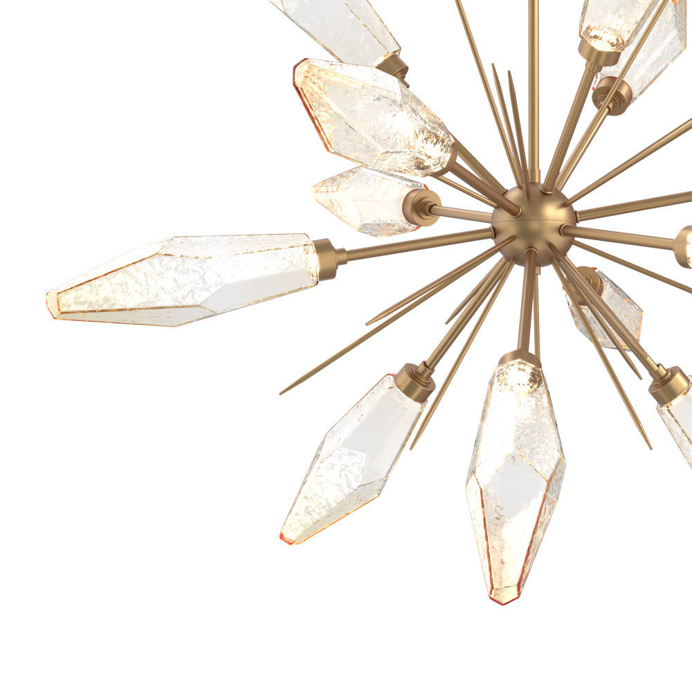 Rock Crystal Starburst LED Chandelier in Detail.