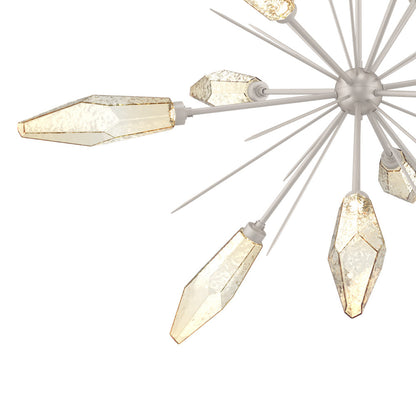 Rock Crystal Starburst LED Chandelier in Detail.