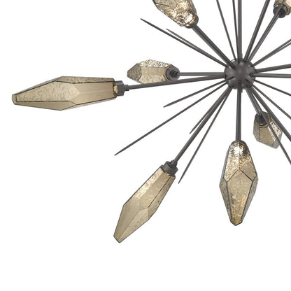 Rock Crystal Starburst LED Chandelier in Detail.