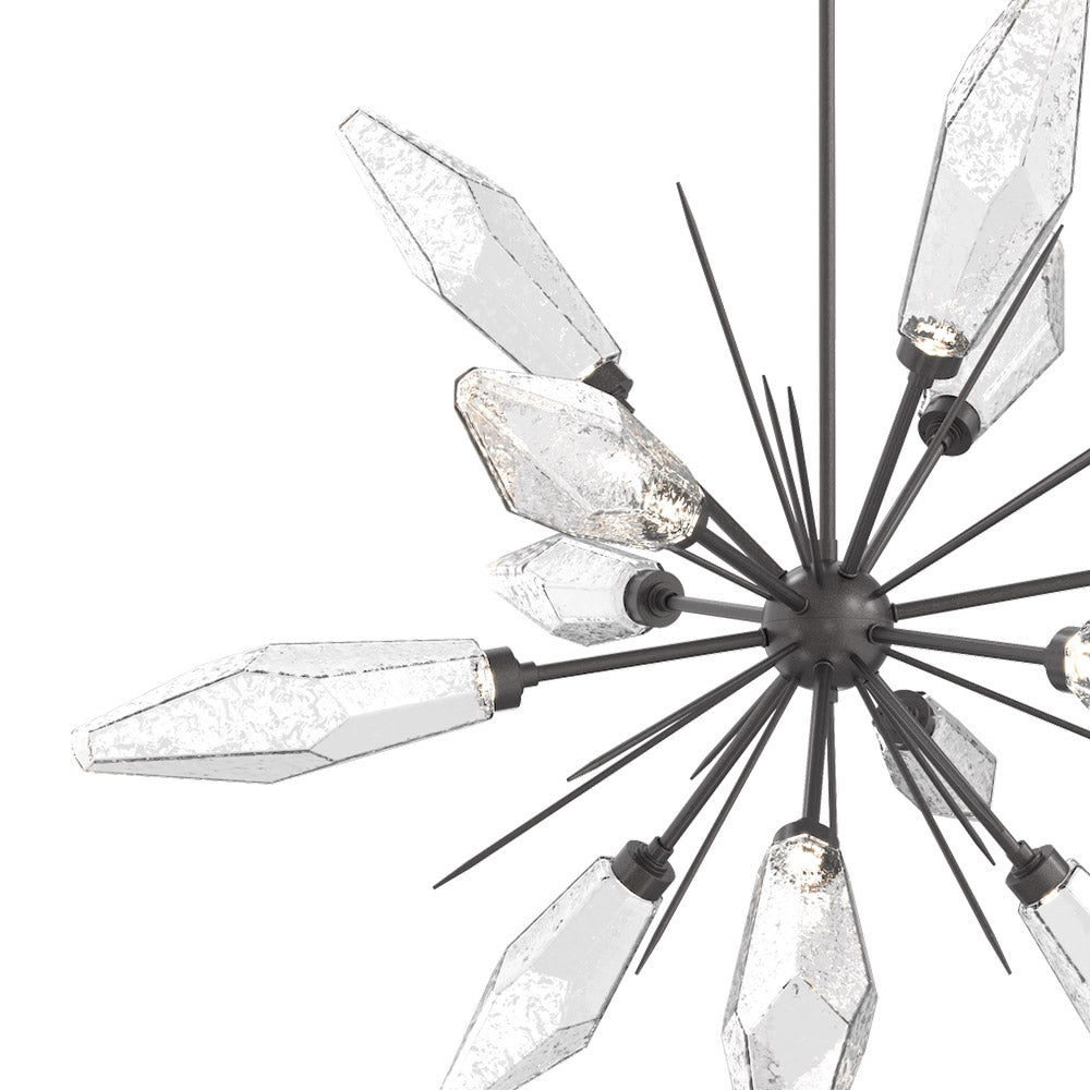 Rock Crystal Starburst LED Chandelier in Detail.
