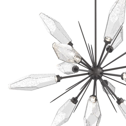 Rock Crystal Starburst LED Chandelier in Detail.