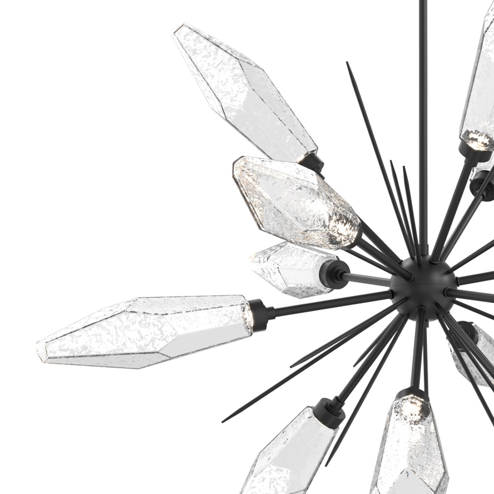 Rock Crystal Starburst LED Chandelier in Detail.