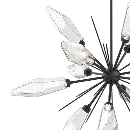 Rock Crystal Starburst LED Chandelier in Detail.