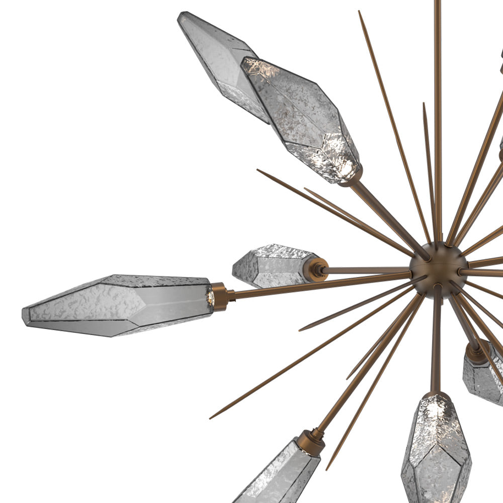 Rock Crystal Starburst LED Chandelier in Detail.