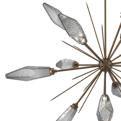 Rock Crystal Starburst LED Chandelier in Detail.