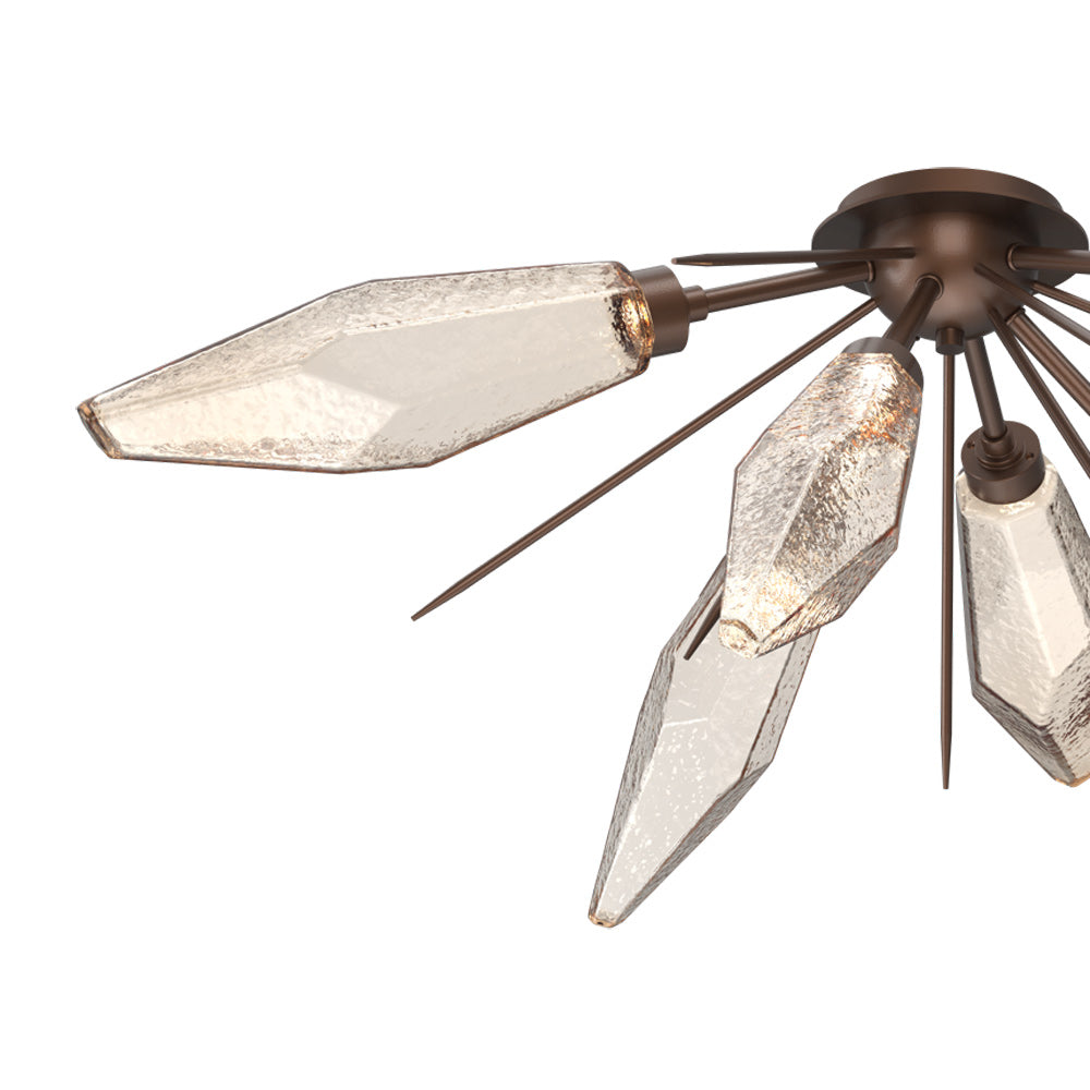 Rock Crystal Starburst LED Flush Mount Ceiling Light in Detail.