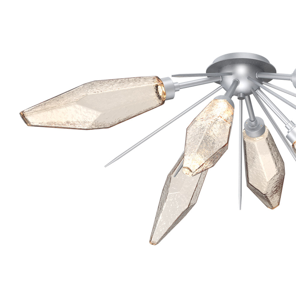 Rock Crystal Starburst LED Flush Mount Ceiling Light in Detail.
