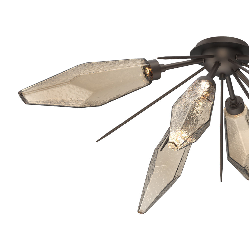 Rock Crystal Starburst LED Flush Mount Ceiling Light in Detail.