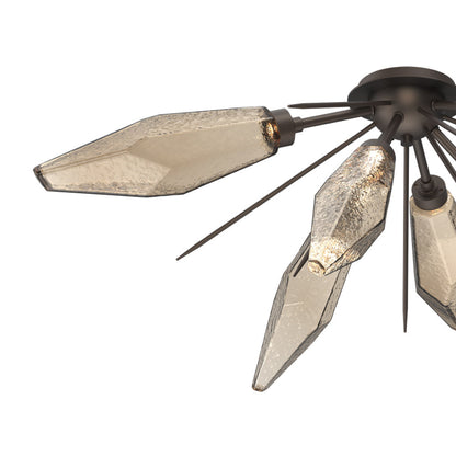 Rock Crystal Starburst LED Flush Mount Ceiling Light in Detail.