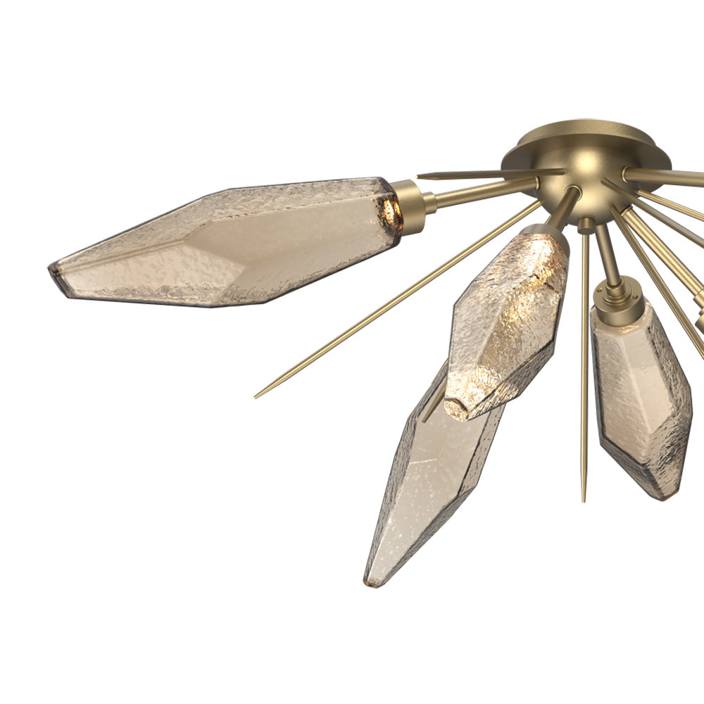 Rock Crystal Starburst LED Flush Mount Ceiling Light in Detail.