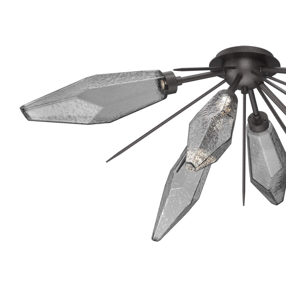 Rock Crystal Starburst LED Flush Mount Ceiling Light in Detail.