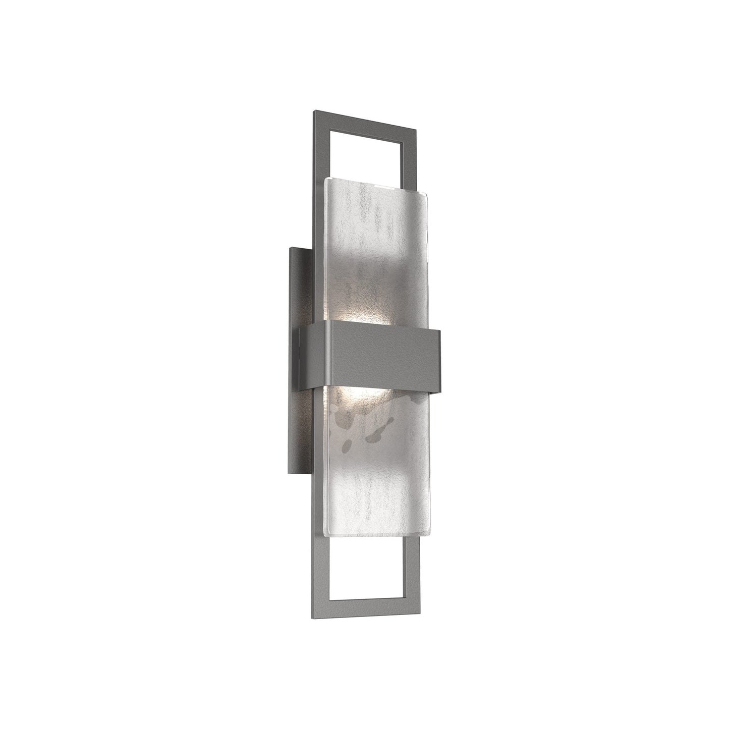 Sasha Outdoor LED Wall Light in Argento Grey/Frosted Granite (20-Inch).